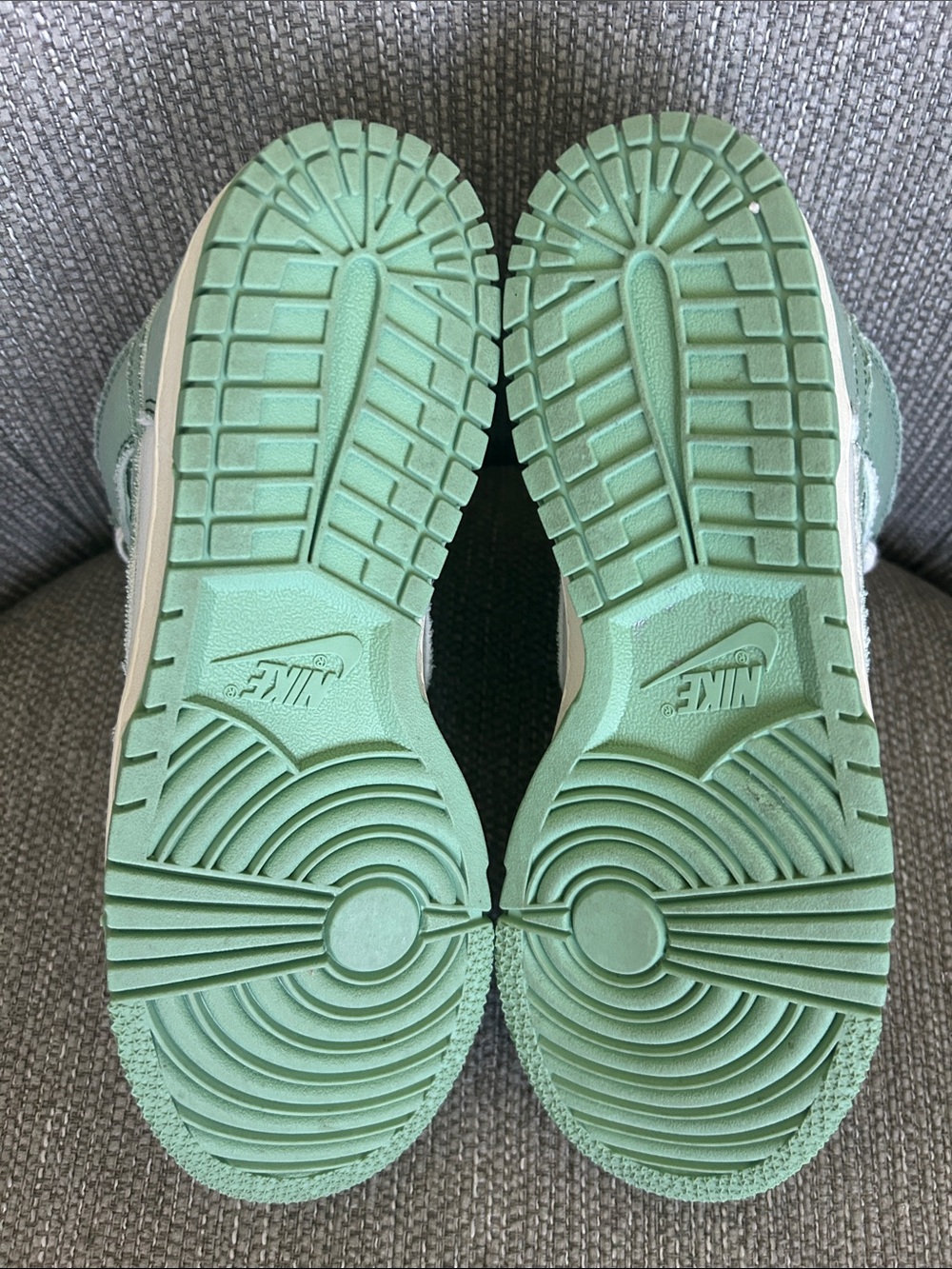 Nike Dunk High 1985 Enamel Green Denim Sneakers - Picture 7 of 7